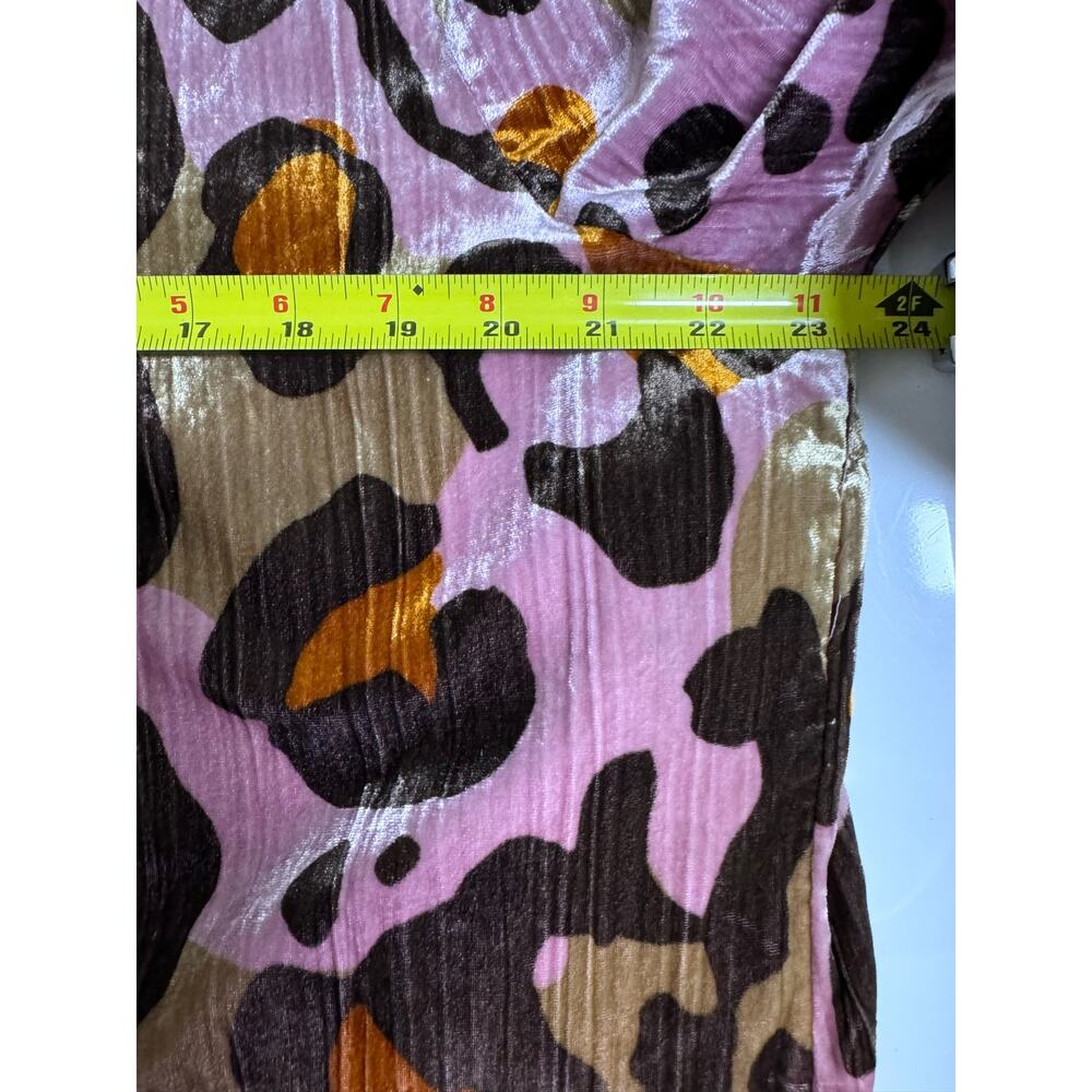 Anthropologie Pink and Brown Leopard Print Mini Dress - Picture 7 of 9
